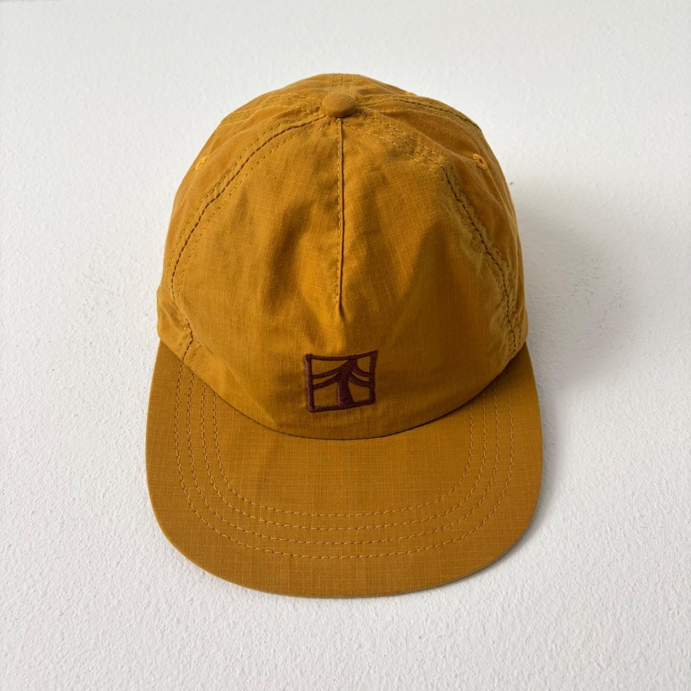 Rustek MFG Mustard Yellow Ripstop Hat Organic Cotton Bamboo Cork Brim PNW Made